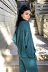 Brit Wit  Sweatshirt  Top - Teal and Black Stripe